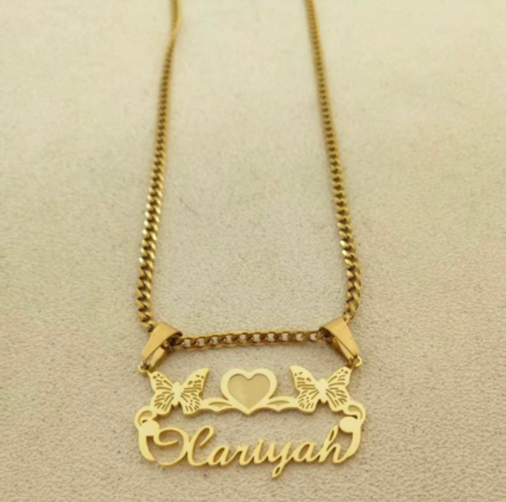 Custom Butterfly Name Plate
