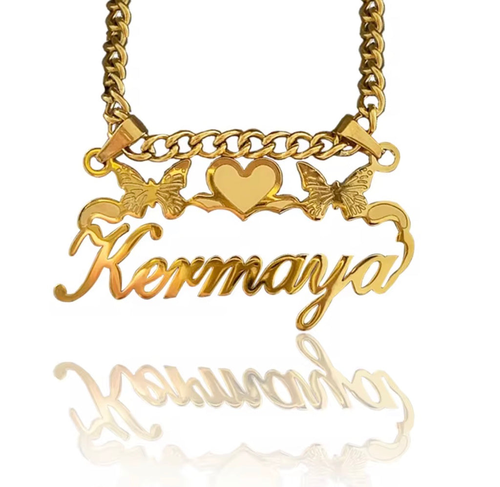 Custom Butterfly Name Plate