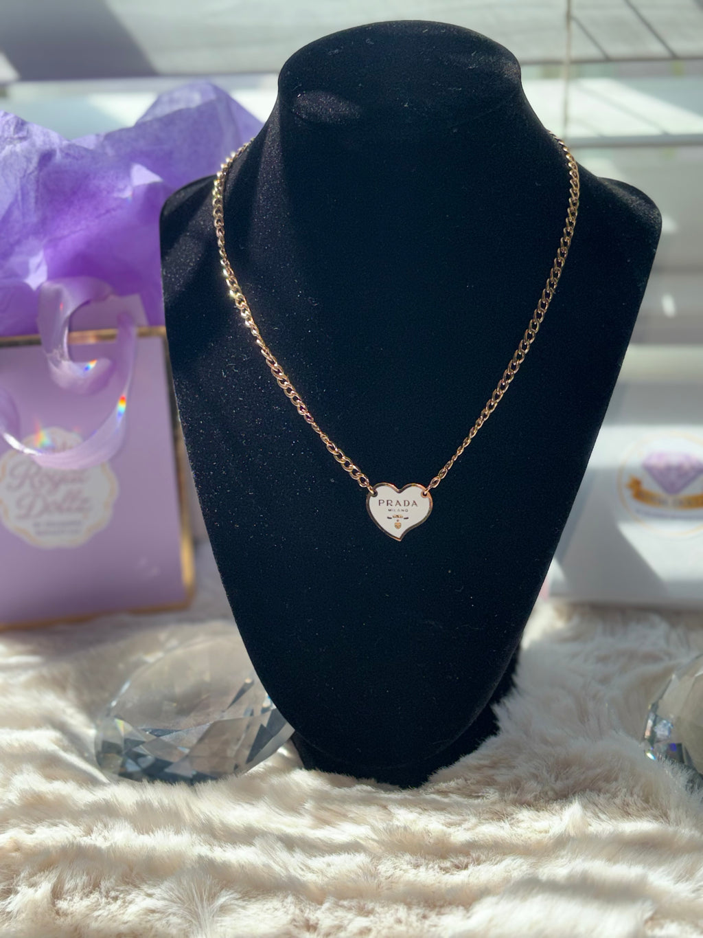 Prada Heart Necklace