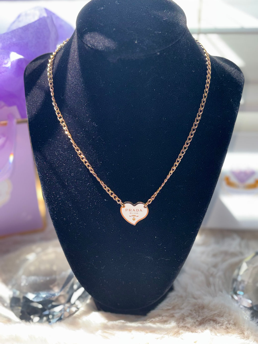 Prada Heart Necklace