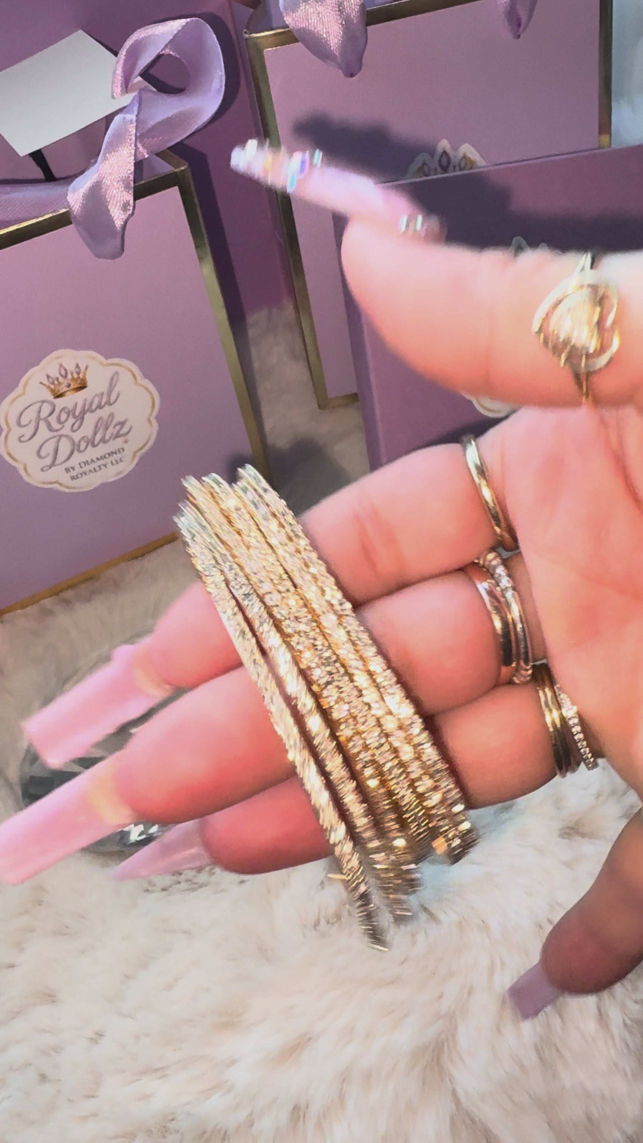 Diamond Square Bangle Set