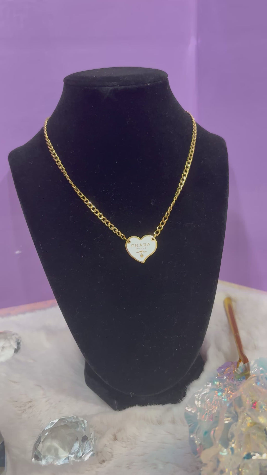 Prada Heart Necklace