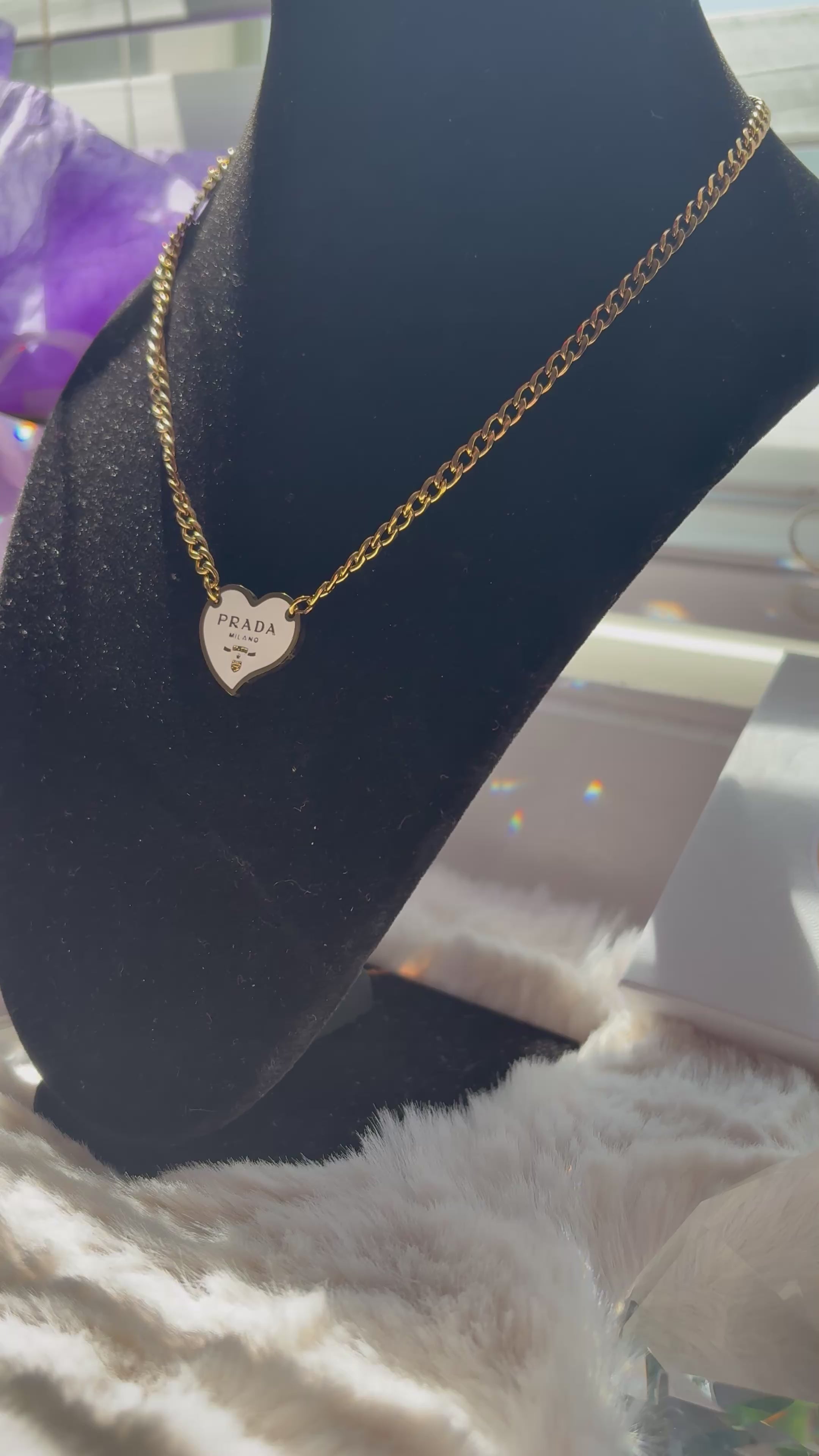 Prada Heart Necklace
